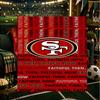 Faithful 49ers football Blanket Lightweight Flannel Bedding Blanket Perfect for Travel, Camping, Living Rooms, Offices, Sofas, Fan Christmas gift