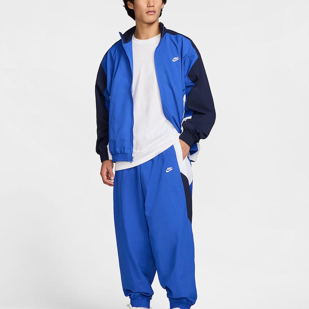 Nike Color Block Zip Up Long Sleeve Jacket Men Jackets Blue HQ6110-480