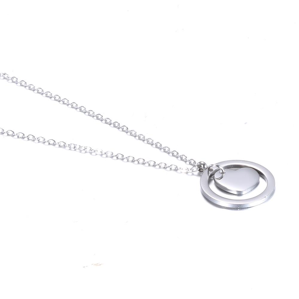 18K Gold Versatile Glossy 15MM Hollow Heart Necklace – Customizable Laser Logo