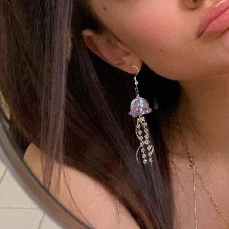 Exquisite Jellyfish Charm Earrings Personalized Jellyfish Pedant Earring Elegant Dangle Ear Hook for Stylish Outfits