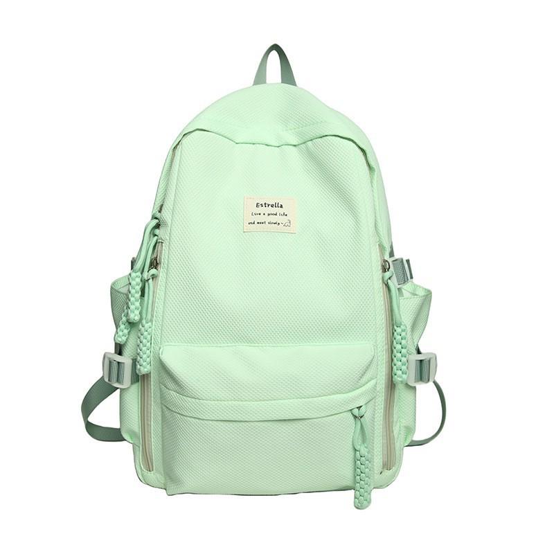 Junior High School Schoolbag Women Korean Preppy Style Light Backpack Large-capacity All-matching Student