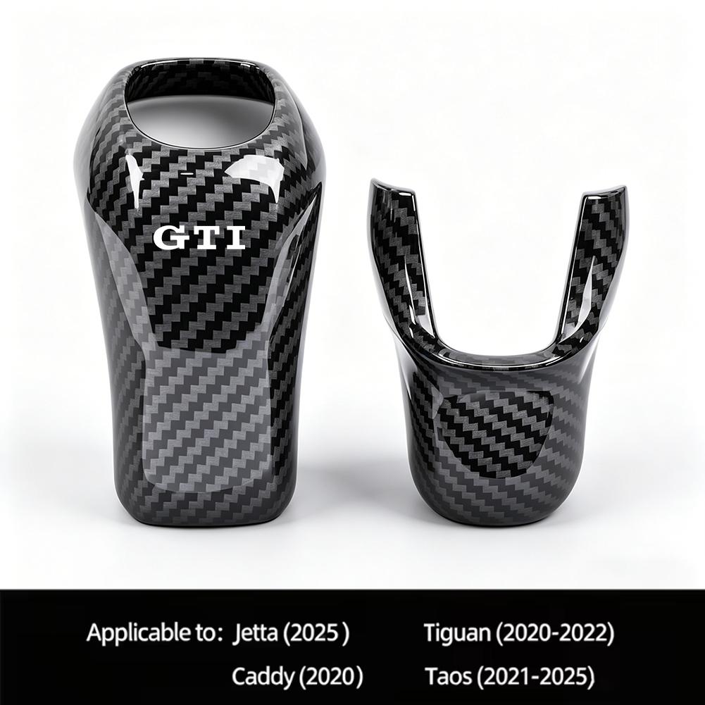 Car Carbon Fiber Gear Shift Knob Cover Scratch-Resistant Protective Case Accessories For VW Golf T‑Roc Tiguan Polo Passat MK7 6OJ7