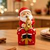 Cartoon Santa Sculpture Christmas Singing Claus Figurine,Cartoon Saxophone Resin Xmas Decor Statue, Festive Sitting Desktop Decoration Desk