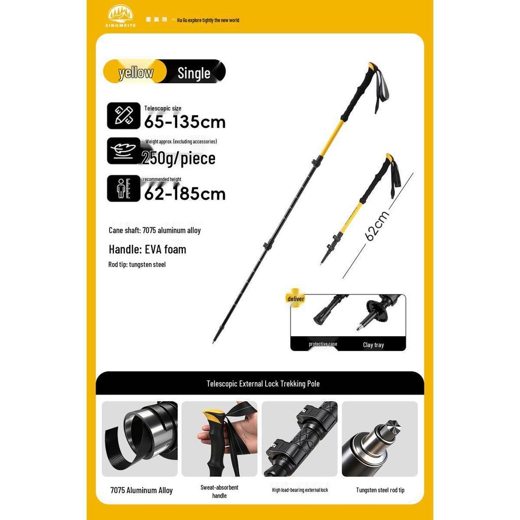 Kids' Folding Trekking Poles: Aluminum, Non-slip, Shock-Absorbing Design for Outdoor Hiking