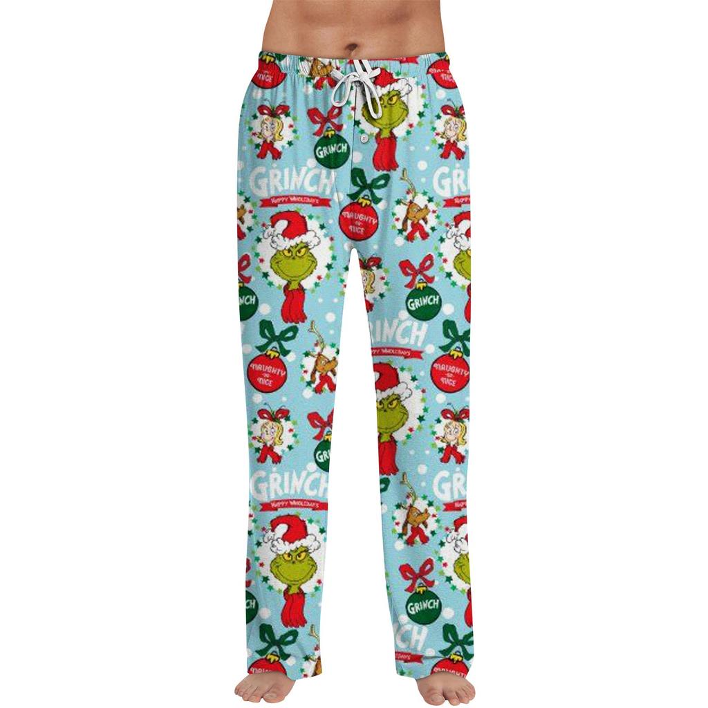 Men's Allover Printed Home Pants Sleeping Pajama Pants Long Pants Pajama Pants Yoga Pants