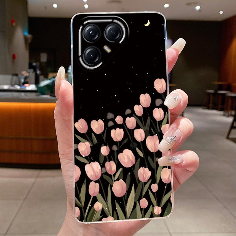 For Tecno Pova 7 Pro LJ8 Cases Pova7 Ultra LJ9 Neo LJ6 LJ7 Funda Flower Butterfly Phone Cover Soft Silicone Transparent TPU Case