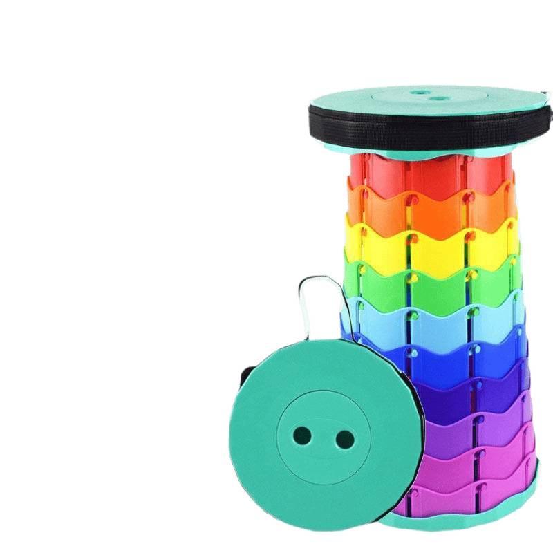 Ultra-light Portable Rainbow Retractable Fishing Chair/Stool for Outdoor & Tourism