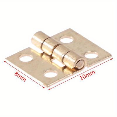 50 sztuk Tiny złoty Mini mały metalowy zawias do 1/12 dom miniaturowe meble szafkowe okucia do szafek 10X8mm sprzęt domowy