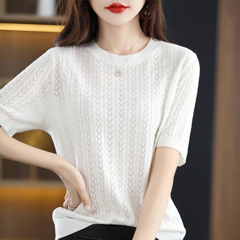 INDFS Dámská móda Ležérní Podzim Zima Jednobarevné S potiskem Krátký rukáv O-výstřih Svetry