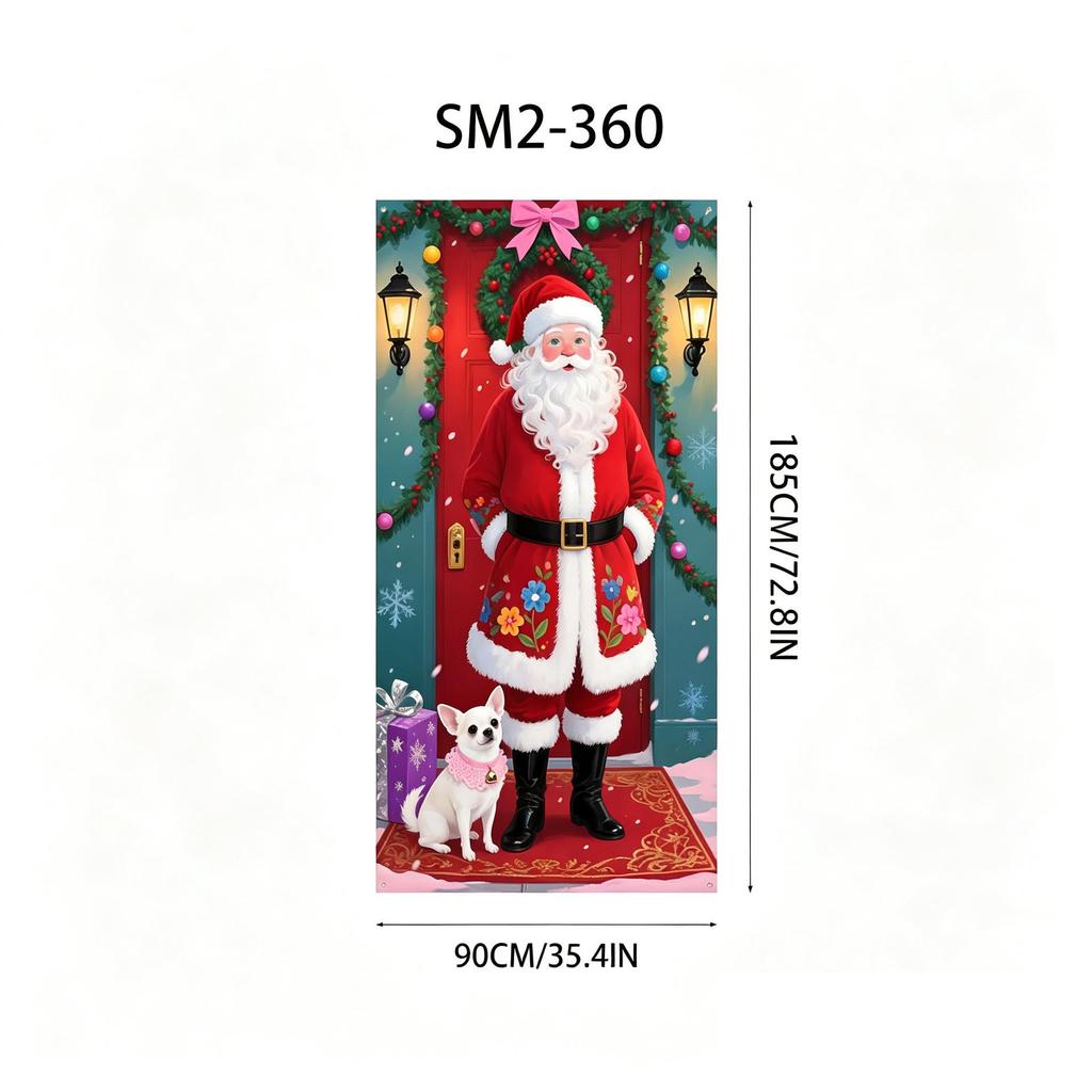 Santa Claus Christmas Hanging Cloth Background Decoration