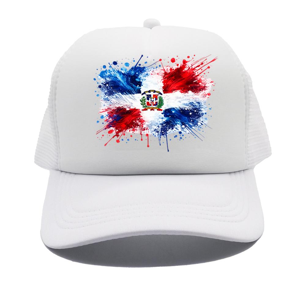 Dominican Republic Flag Baseball Cap Unisex Adjustable Mesh Hat Breathable DR Dominican Trucker Caps