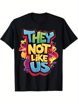 Pohodlné tričko s krátkým rukávem THEY NOT LIKE US, Ležérní měkké pánské letní tričko