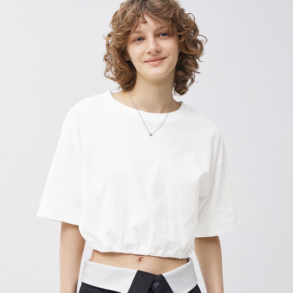 

Футболка GU by Uniqlo с кулиской на талии, рукав 5 минут