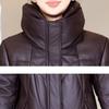 Winter Women's Genuine Leather Jacket Over-the-Knee Long Sheepskin Padded Coat Thickened Windproof Warm Camel Wool Coat