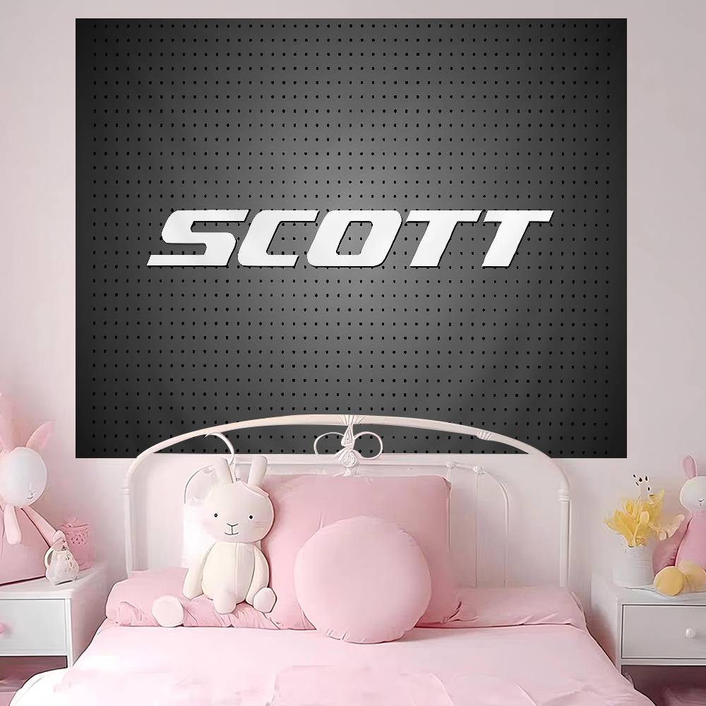 SScott Bike Logo Tapestry Art Printing Art Science Fiction Room Home Decor Wall Art Decor