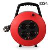 Enrouleur De Câble - Edm - 10m - 4 Prises - Protection Thermique - Intérieur