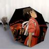 1pc Spirited Away, Chihiro Auto Folding Umbrella, Portable Collapsible Design, 8-Rib Iron Frame, , All-Season Casual Outdoor Accessory for Christmas B