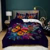 3D Butterfly Theme Home Bedding Set Luxury Wing Printed Quilt Cover Pillow Case 2/3 Pieces AU240 * 270 Extra Large Size Home Decoration