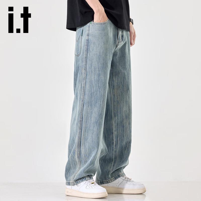 Izzue IT Men's Straight-Leg Loose Fit Jeans