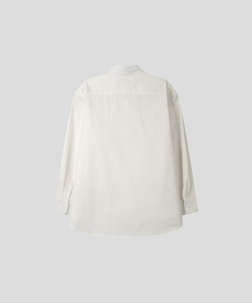 BLACK MOMENT Utility Two-Pocket Cotton Overshirt [White]