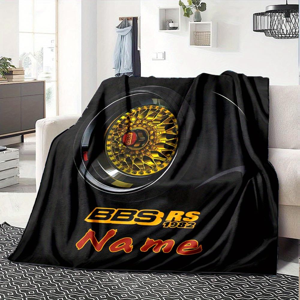 Bbs Rs 1982 Wheel Blanket With Customizable Name Soft And Comfortable Shawl Blanket For All Seasons Suitable For Home Travel Camping Office Decoration