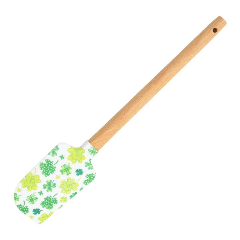 32,5 x 6,3 cm Silikon Tårtspatel Hem Trähandtag Krämskrapa Bakverktyg Smet Smörblandare Kök Bakningstillbehör