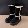 Winter Warm Cotton Women Fur Snow Boots Fashion Chunky Platform Flats Shoes Ladies Comfort Furry Short Booties Shoes
