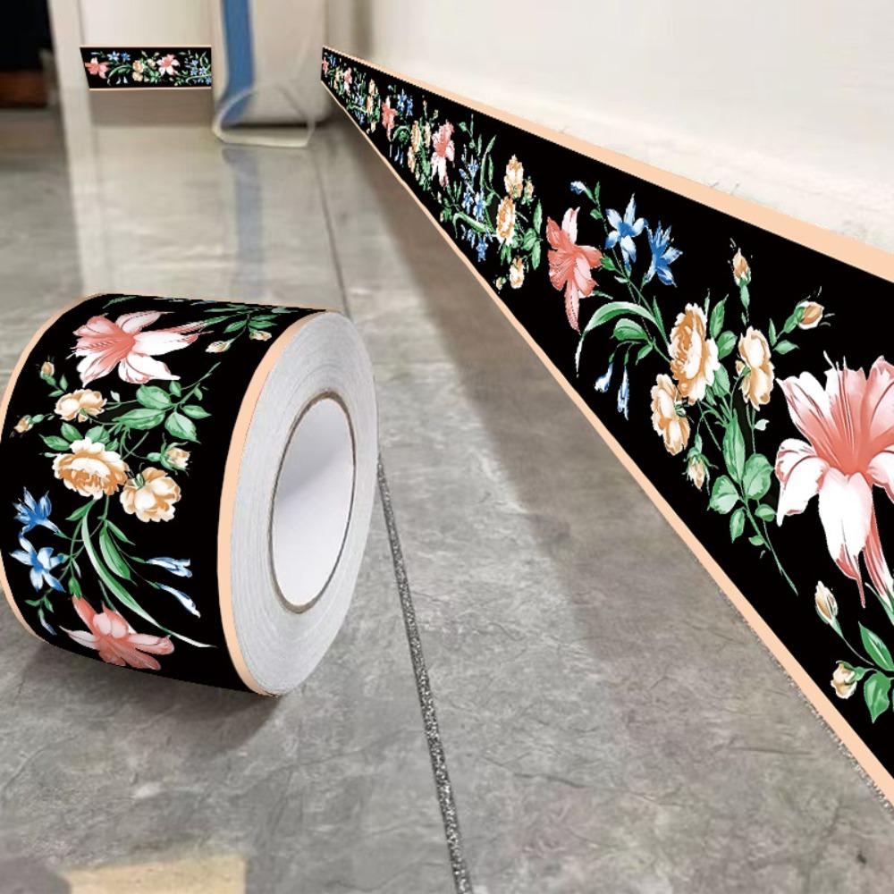 

Fashion 10 Meter Wall Base Thickened Self Adhesive Skirting Line Anti-collision Soft Decoration Strips Bedroom