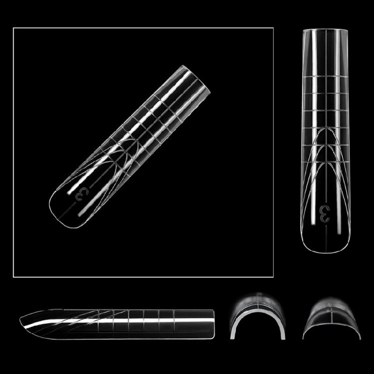 Professional Nail Tips Mold ABS Plastic Clear Design Quick Light Curing Paperless Tray Multipurpose Use