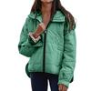 Women's Hooded Puffer Jacket Loose Fit Cotton Padding Solid Color Zip Up Long Sleeve Casual Commuter Outerwear For Fall Winter Daily Outfits