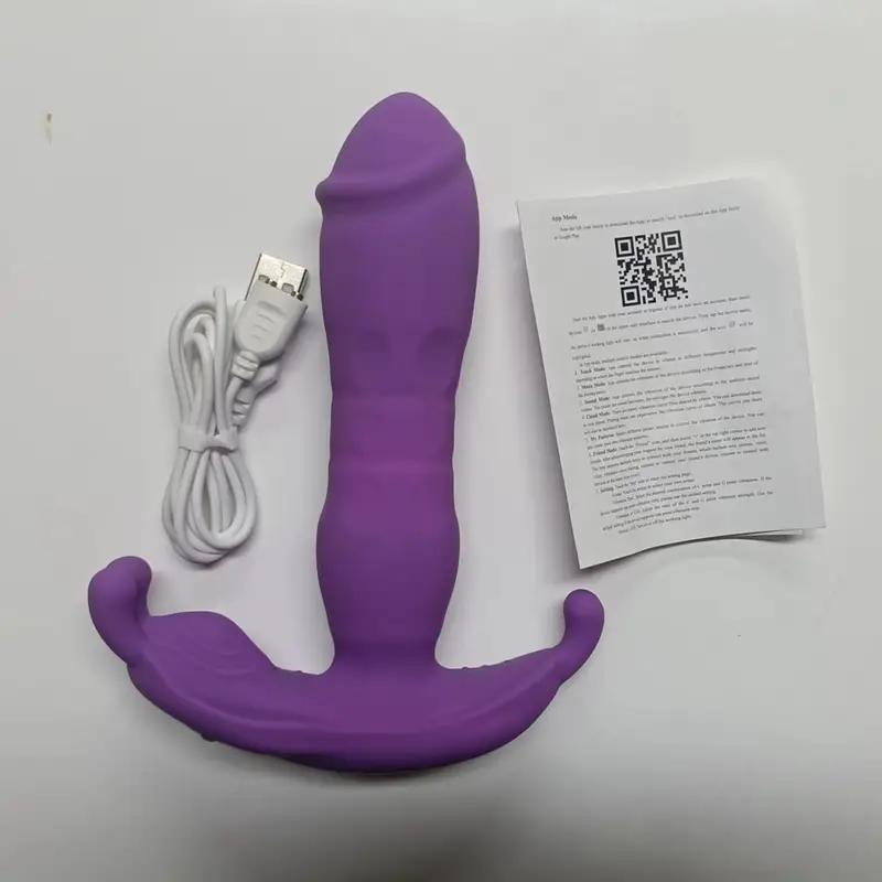 1pc Powered APP Wearable Vibrator Imitates Fingers, Sexy Slave Sam Quiet Panties Vibrator Anal Plug