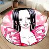 Anime One Piece Cartoon Round Area Rug Carpet Rug For Living Room Bedroom Sofa Playroom Decor Nonslip Floor Mat