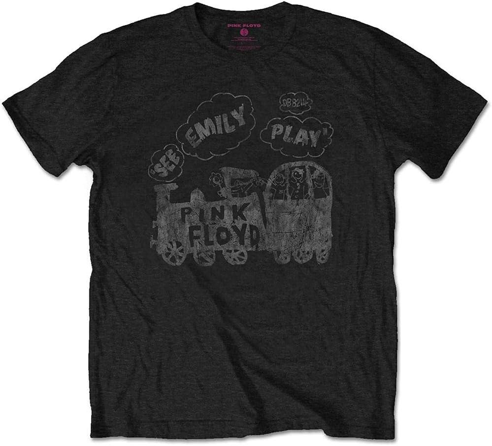 

Pink Floyd Men s See Emily Play Slim Fit T-Shirt Black XXXXXL чорний