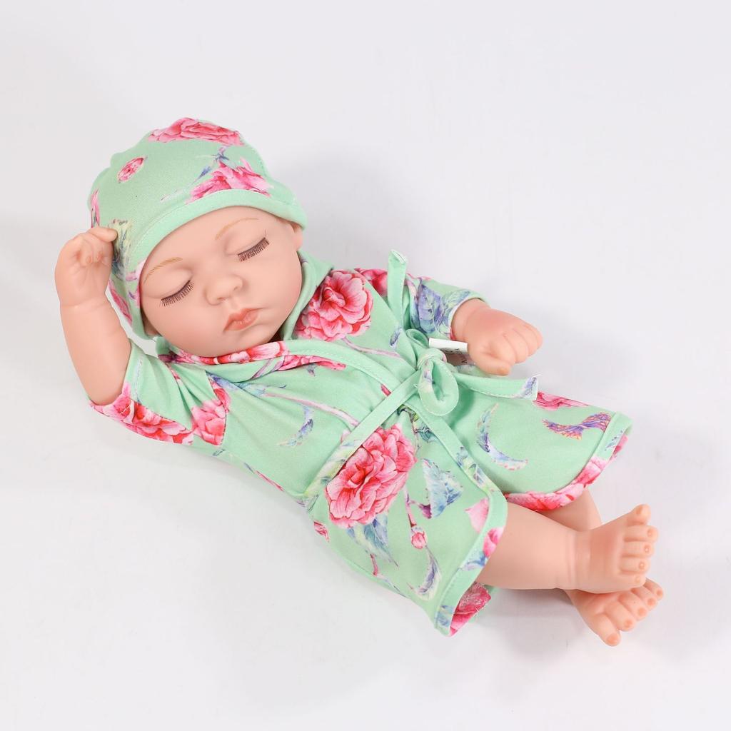 Mini 11-inch Reborn Doll with Closed Eyes, Simulation Baby Doll for Little Girls, Early Education Sleeping Doll