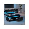 Table basse - MUVOE - Moderne - Éclairage LED - Tiroir spacieux - Charge 50 kg