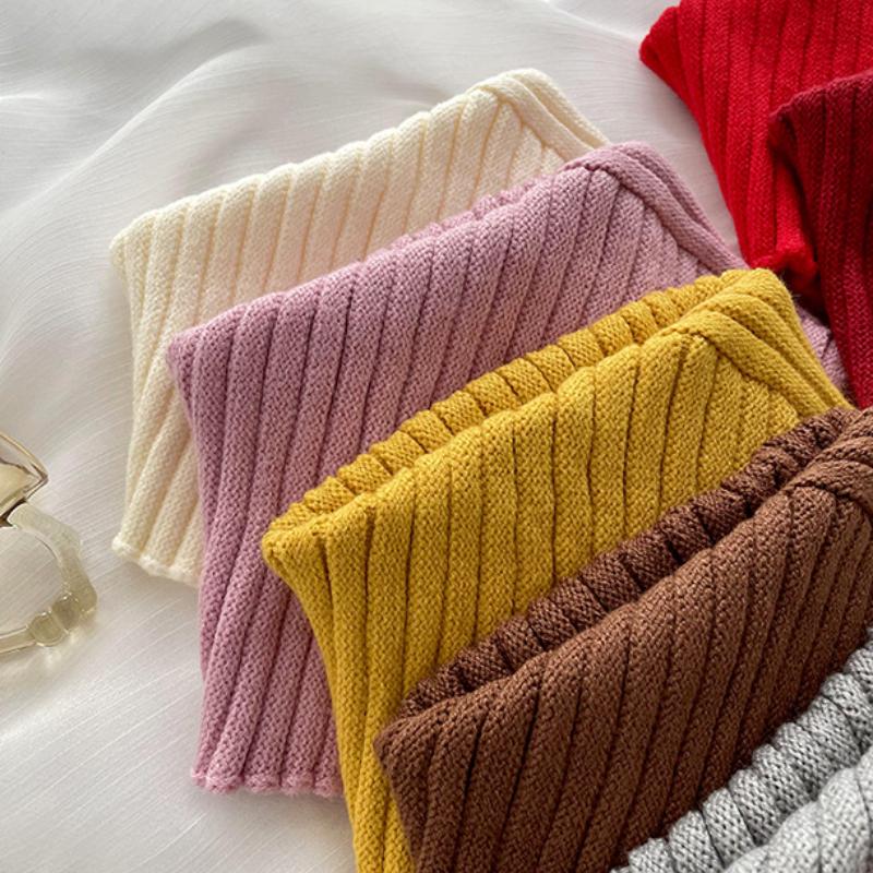 Mote varm avtakbar turtleneck hals varmere skjerf strikket falsk krage