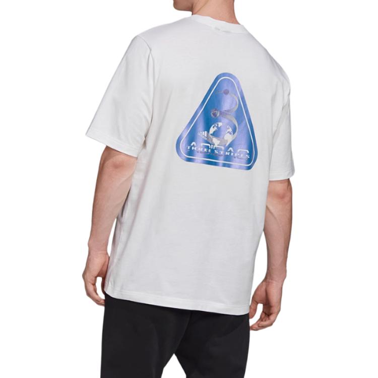 adidas T Shirts Men's White Crew Neck Moderate GI6395