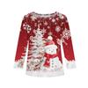 Christmas Day Girls Long Sleeve T Shirts Kids Fall Tops Crewneck Printed Basic Tees