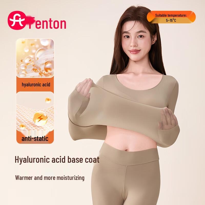 Fenteng Women's Seamless Ultra-Thin Thermal Underwear Set
