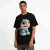 Cute Shark In Canvas Shoes Print Casual Unisex Top Pure Cotton T-shirt