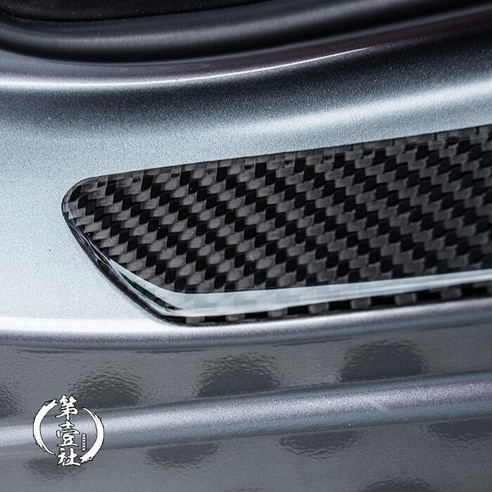 2 X 49cm Real Carbon Fiber Car Door Scuff Plate Sill Cover Panel Protector Decal