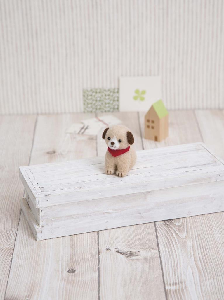 Hamanaka Wool Felting Kit, Easy & Cute, First Aclaine, Cute Dog, H441-523