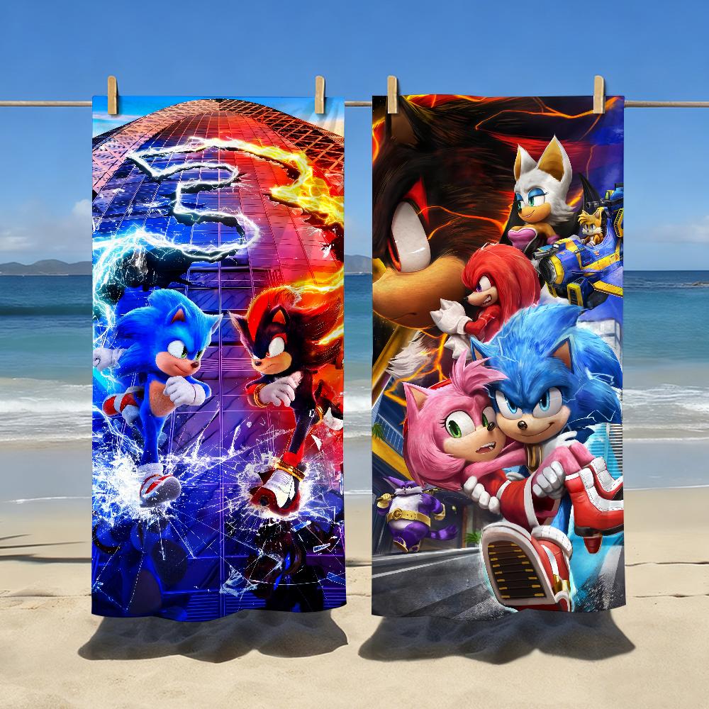 Classic Game S-Sonic-The H-Hedgehog 3 Cool Towel Quick Dry Soft Yoga Swimming Fitness Mountain Climbing Large Beach Towels
