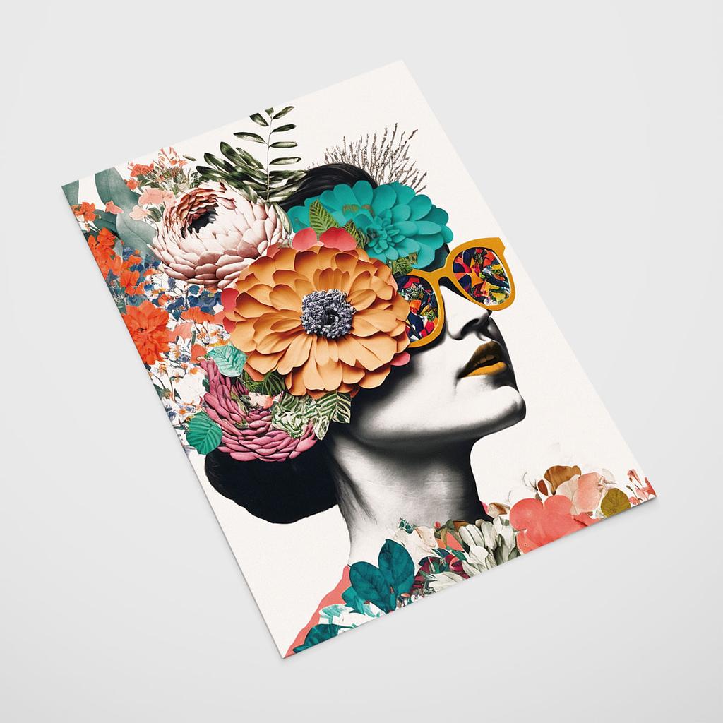 Poster Portrait Woman Collage