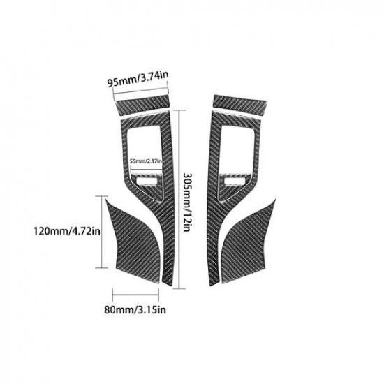 8Pcs Carbon Fiber Interior Center Air Vent Cover Trim For Toyota Tacoma 2WD