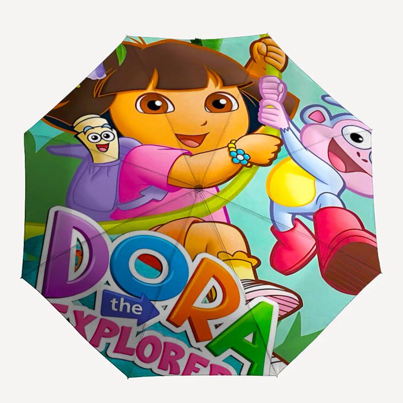 

1PC Dora Explorer Automatic Open/Close, 8-Rib Durable Frame Compact Travel Umbrella for Men & Women S1222003