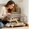 Double-Layer Transparent Acrylic Ferret Cage Hamster Cage Chewproof Large Hamster Cages  Bedding Small Animals Enthusiast Home