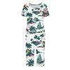 2 Piece Sets For Women Short Sleeve Top And Pants With Pockets Workout Soft  Print Sets