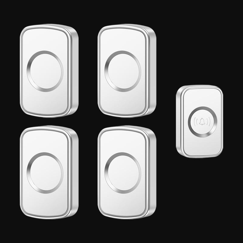 Battery and DC Powered Wireless Doorbell with Plug-in Free Call Button for Home Use
