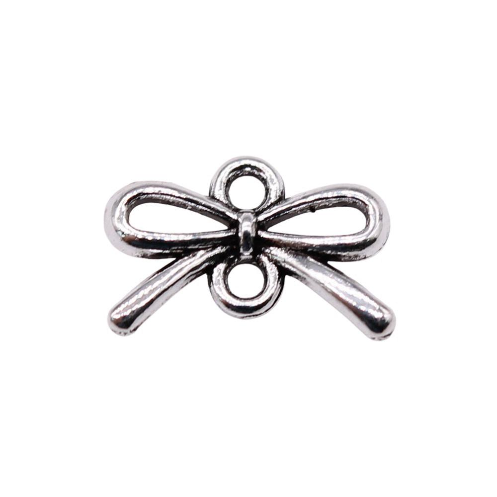 Double Hole Bow Connectors Cute Ribbon Charms For Earring And Bracelet Making
